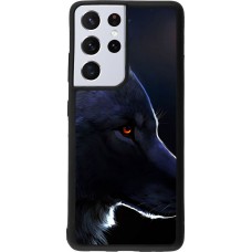 Coque Samsung Galaxy S21 Ultra 5G - Silicone rigide noir Wolf Shape