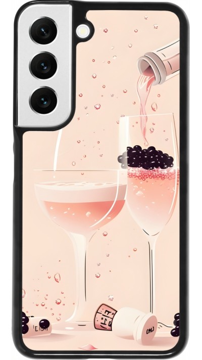 Samsung Galaxy S22 Case Hülle - Champagne Pouring Pink
