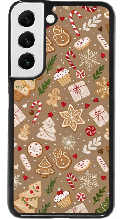 Coque Samsung Galaxy S22 - Christmas 25 Pattern Ginger Cookie