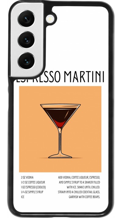Samsung Galaxy S22 Case Hülle - Cocktail Rezept Espresso Martini