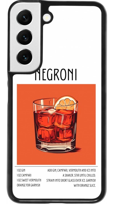 Samsung Galaxy S22 Case Hülle - Cocktail Rezept Negroni