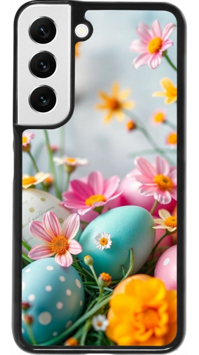 Coque Samsung Galaxy S22 - Easter 2026 Eggs with flowers