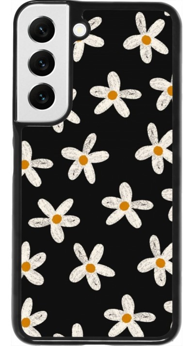 Coque Samsung Galaxy S22 - Easter 2024 white on black flower