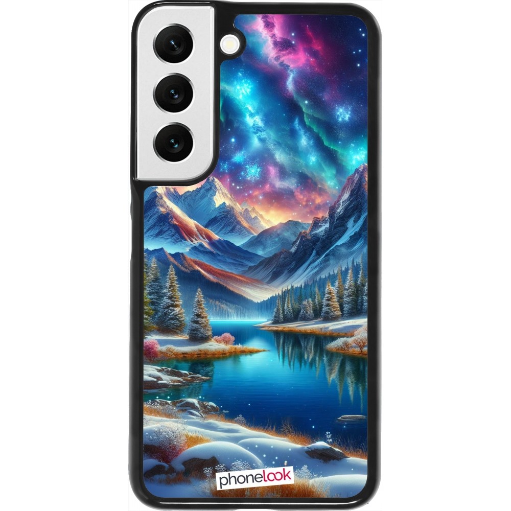 Coque Samsung Galaxy S22 - Fantasy Mountain Lake Sky Stars