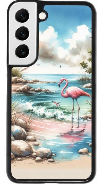 Samsung Galaxy S22 Case Hülle - Flamingo Aquarell