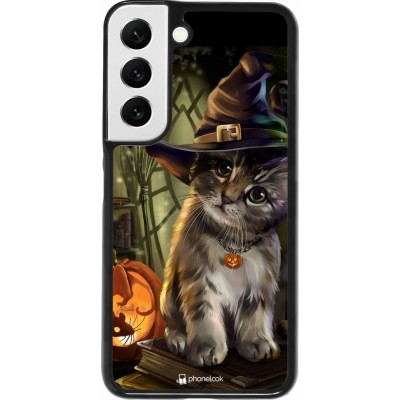Hülle Samsung Galaxy S22 - Halloween 21 Witch cat