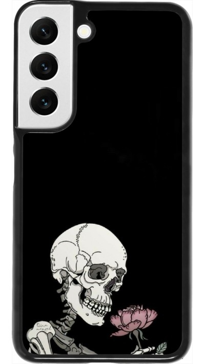 Samsung Galaxy S22 Case Hülle - Halloween 2023 rose and skeleton