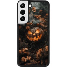 Samsung Galaxy S22 Case Hülle - Halloween 2025 Pumpkin with flowers