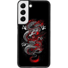 Coque Samsung Galaxy S22 - Japanese style Dragon Tattoo Red Black