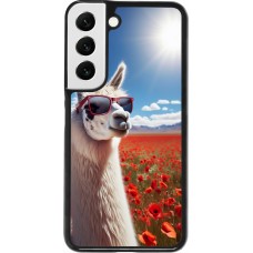 Samsung Galaxy S22 Case Hülle - Lama Chic in Mohnblume