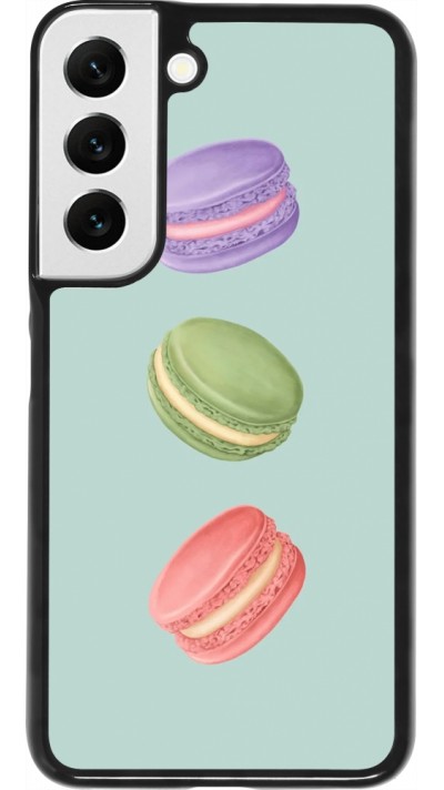 Coque Samsung Galaxy S22 - Macarons on green background