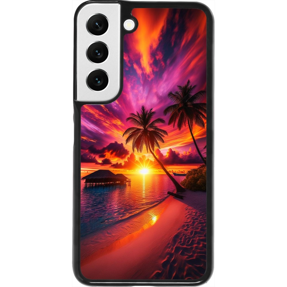 Samsung Galaxy S22 Case Hülle - Malediven Abenddämmerung Glückseligkeit