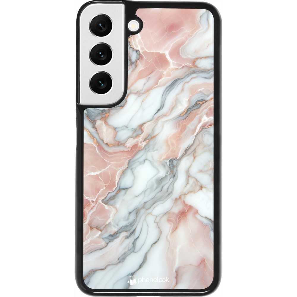 Samsung Galaxy S22 Case Hülle - Rosa Leuchtender Marmor