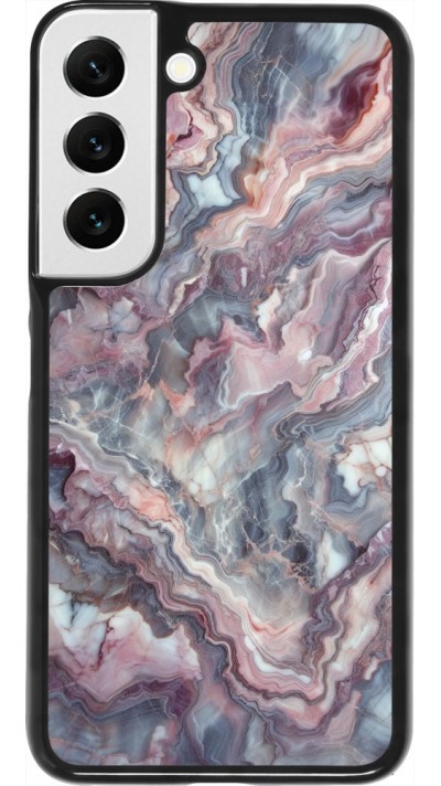 Samsung Galaxy S22 Case Hülle - Violetter silberner Marmor