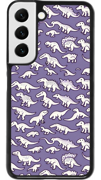 Samsung Galaxy S22 Case Hülle - Mini-Dino-Muster violett
