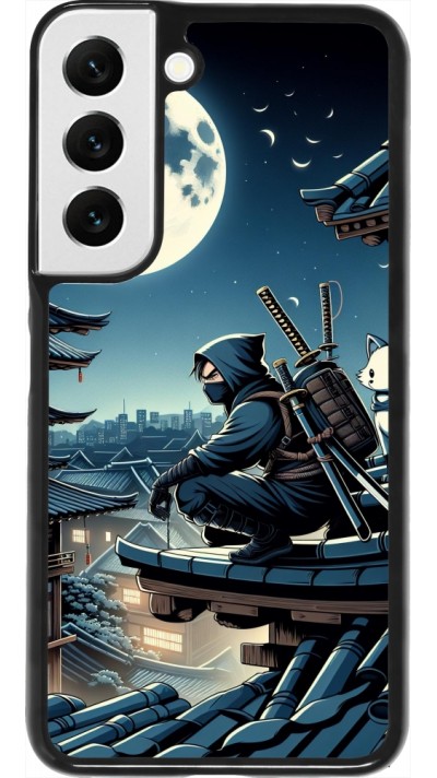 Samsung Galaxy S22 Case Hülle - Ninja unter dem Mond