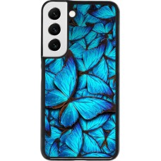 Coque Samsung Galaxy S22 - Papillon - Bleu