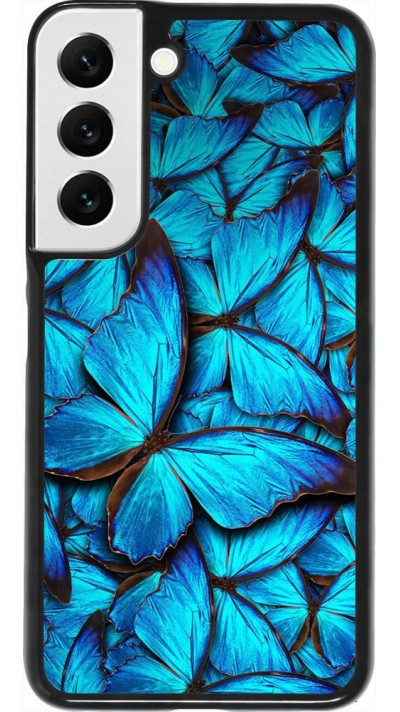 Coque Samsung Galaxy S22 - Papillon - Bleu
