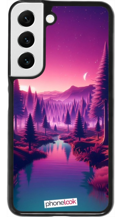 Samsung Galaxy S22 Case Hülle - Lila-rosa Landschaft