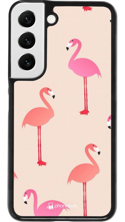 Coque Samsung Galaxy S22 - Pink Flamingos Pattern