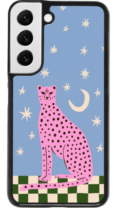 Coque Samsung Galaxy S22 - Pink leopard with stars 2026