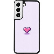 Coque Samsung Galaxy S22 - Pixel Coeur Violet Clair