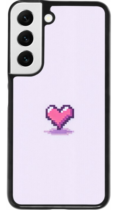 Coque Samsung Galaxy S22 - Pixel Coeur Violet Clair
