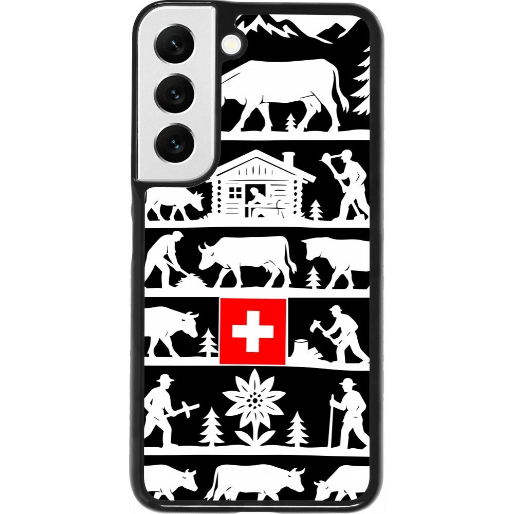 Coque Samsung Galaxy S22 - Poya Suisse 1 noir