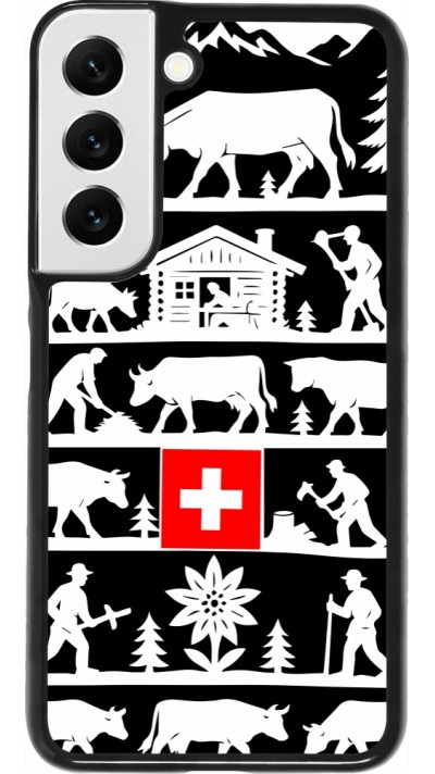 Coque Samsung Galaxy S22 - Poya Suisse 1 noir