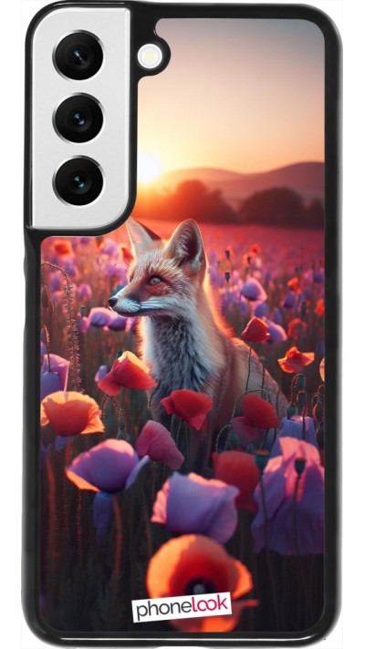 Samsung Galaxy S22 Case Hülle - Purpurroter Fuchs bei Dammerung