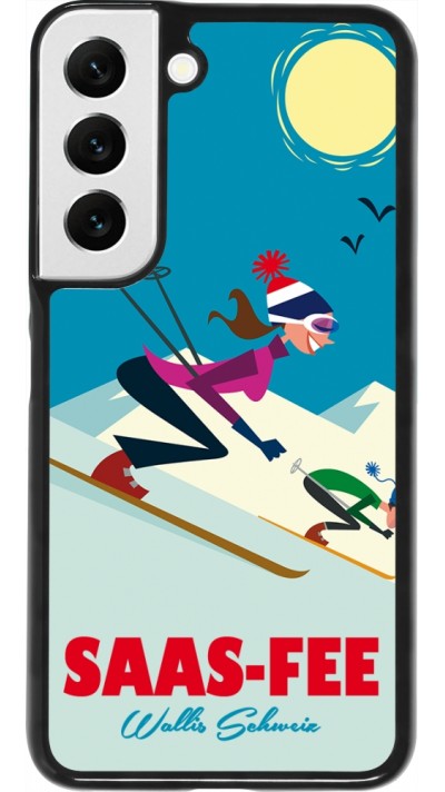 Samsung Galaxy S22 Case Hülle - Saas-Fee Ski Downhill