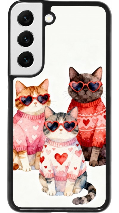 Samsung Galaxy S22 Case Hülle - Saint Valentines Day 26 Cat Love