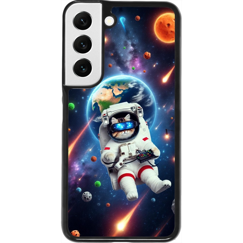 Samsung Galaxy S22 Case Hülle - VR SpaceCat Odyssee