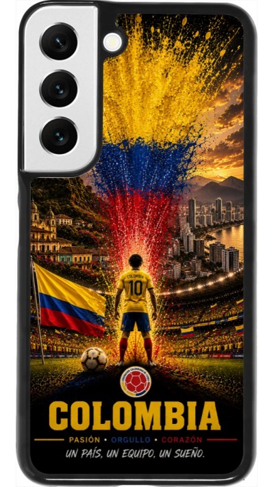 Samsung Galaxy S22 Case Hülle - Fussball Kolumbien splash 2026