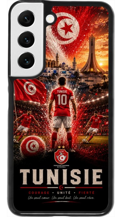 Samsung Galaxy S22 Case Hülle - Fussball Tunesien splash 2026