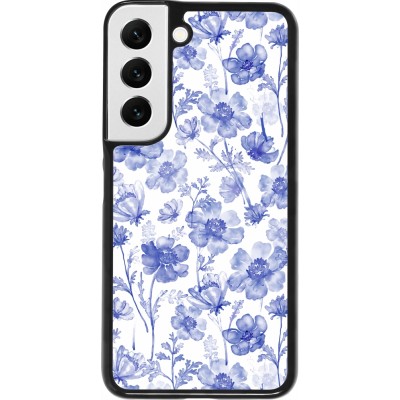 Samsung Galaxy S22 Case Hülle - Spring 23 watercolor blue flowers