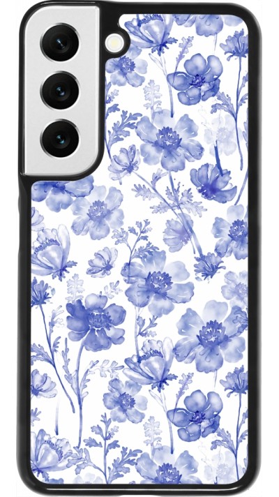 Samsung Galaxy S22 Case Hülle - Spring 23 watercolor blue flowers