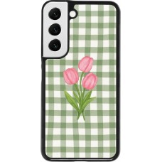 Samsung Galaxy S22 Case Hülle - Green vichy tulips Spring 2026