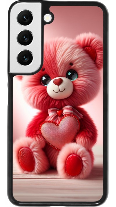Samsung Galaxy S22 Case Hülle - Valentin 2024 Rosaroter Teddybär