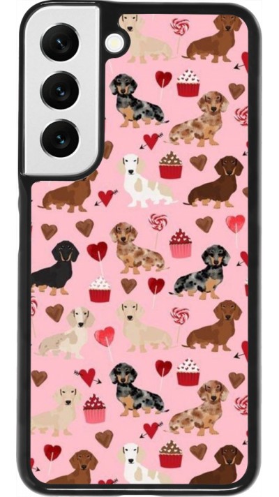 Samsung Galaxy S22 Case Hülle - Valentine 2024 puppy love