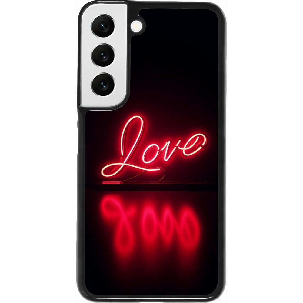 Coque Samsung Galaxy S22 - Valentine 2025 Neon Love