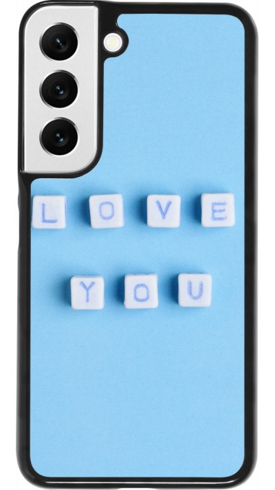 Coque Samsung Galaxy S22 - Valentine 2023 blue love you