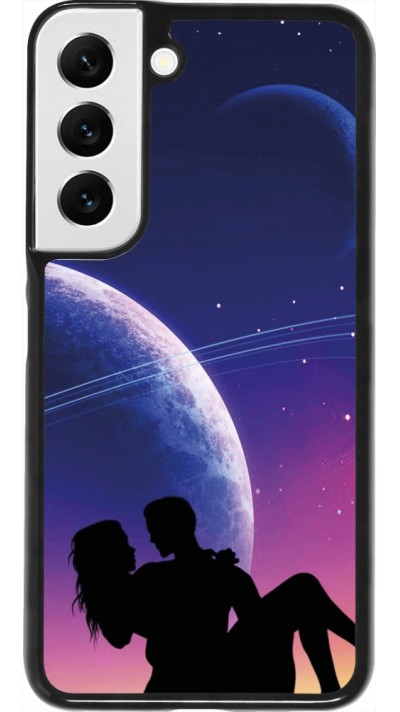 Coque Samsung Galaxy S22 - Valentine 2023 couple love to the moon
