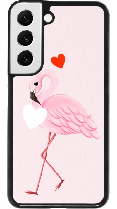 Coque Samsung Galaxy S22 - Valentine 2023 flamingo hearts