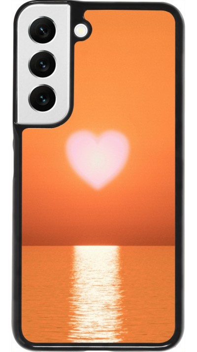 Coque Samsung Galaxy S22 - Valentine 2023 heart orange sea