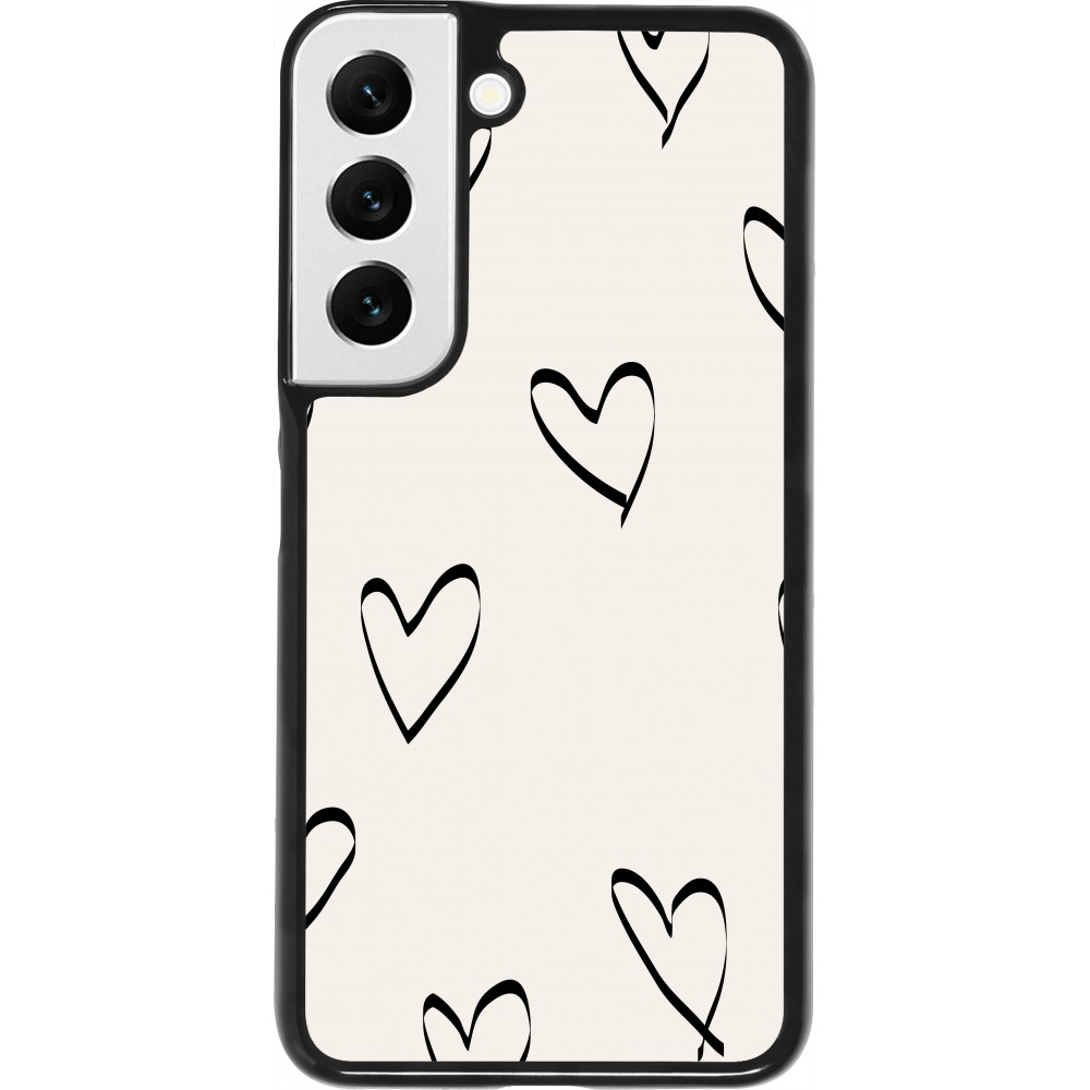 Samsung Galaxy S22 Case Hülle - Valentine 2023 minimalist hearts