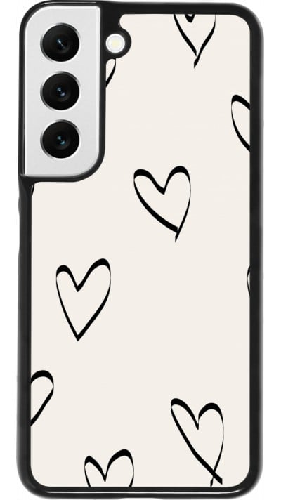 Coque Samsung Galaxy S22 - Valentine 2023 minimalist hearts
