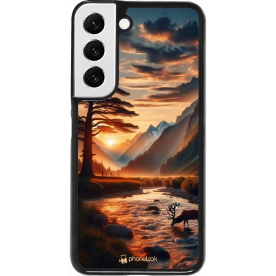 Coque Samsung Galaxy S22 - Valley Sunset Deer Tree