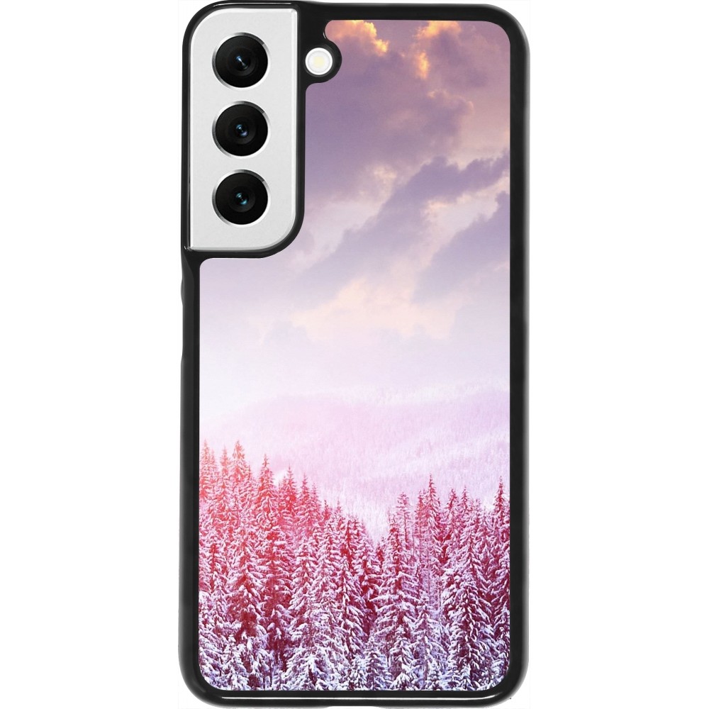 Coque Samsung Galaxy S22 - Winter 22 Pink Forest