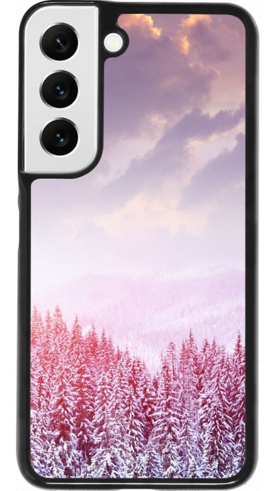 Coque Samsung Galaxy S22 - Winter 22 Pink Forest